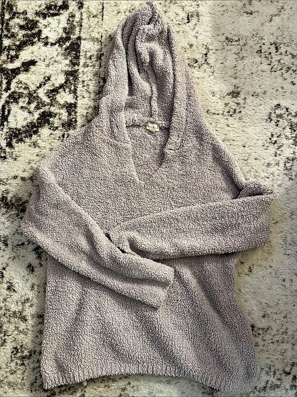 Hooded Teddy Sweatshirt Taupe